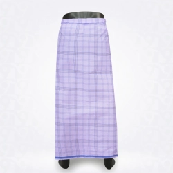 White Navy Blue Black Checked Cotton Lungi